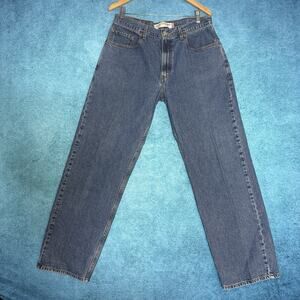 Vintage Levis 569 Jeans Men 34x34 Blue Medium Wash Loose Straight Fits 34x32